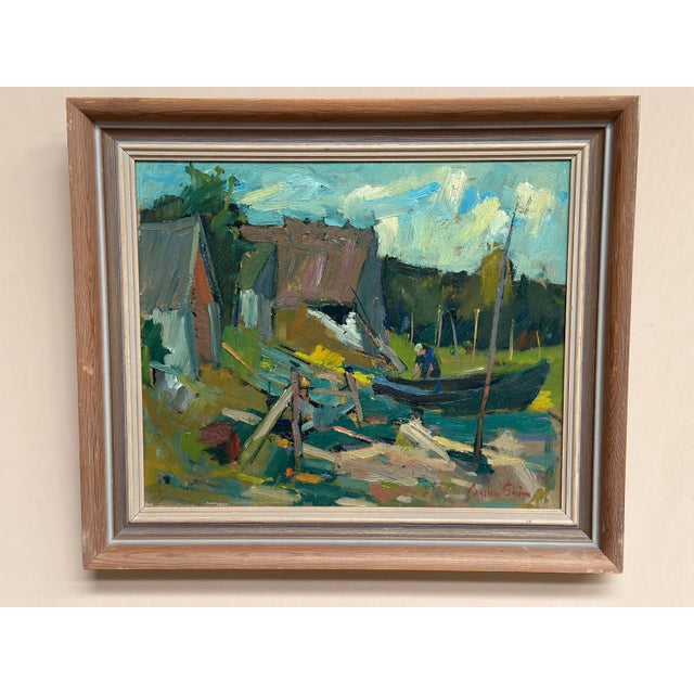 Carl‑axel Schwieler, Vid Knabäck, Skåne, 1950s, Oil Painting on Panel, Framed For Sale - Image 15 of 18