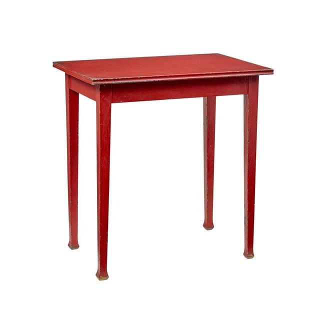 Scandinavian Red Painted Side Table, 1890 For Sale - Image 9 of 9