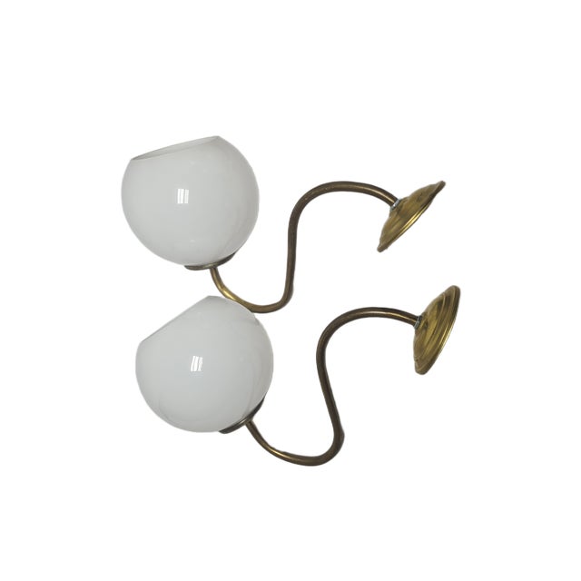 Goldenrod Art Deco Sconces, Poland, 1950s, Set of 2 For Sale - Image 8 of 12