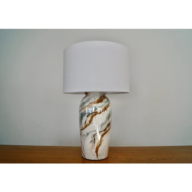 1970's Mid-Century Modern Glazed Ceramic Table Lamp For Sale - Image 13 of 13