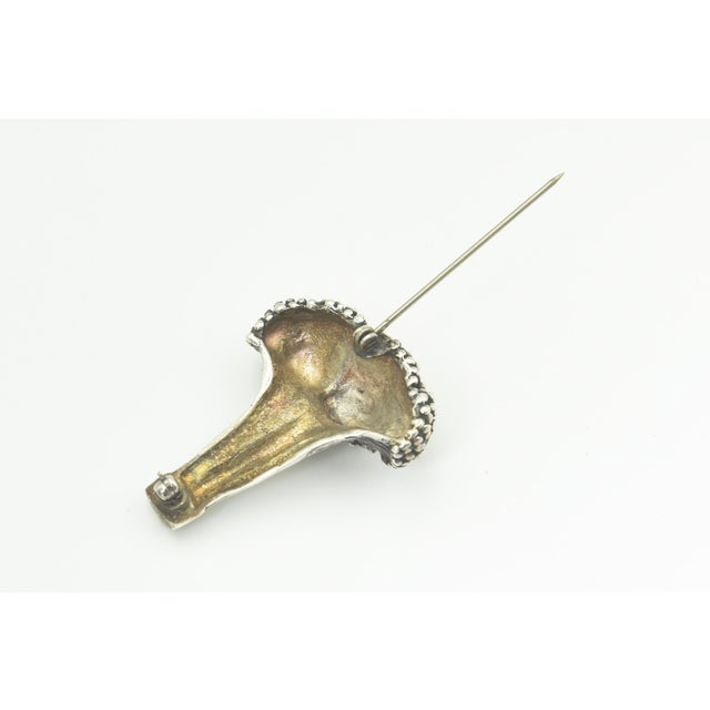 Metal Sterling Silver Broccoli Brooch by Jh Breakell - Designed for Barbara Bush For Sale - Image 7 of 9