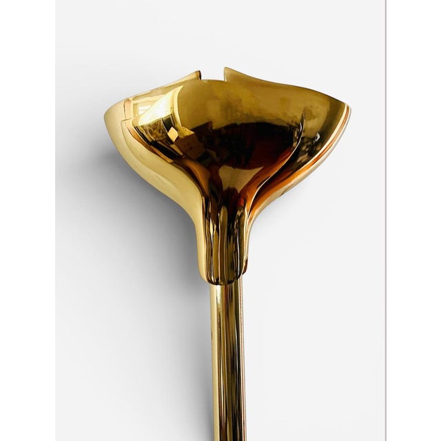 Italian Floor Lamp in Brass by Gianfranco Frattini, 1980s For Sale - Image 3 of 8