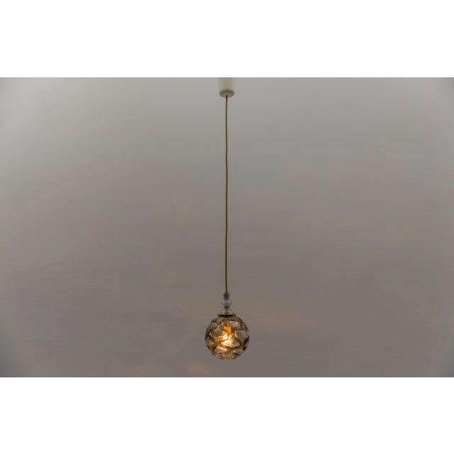 1960s Space Age Petit Opal Glass Hanging Lamp with Chrome, 1960s Germany For Sale - Image 5 of 7