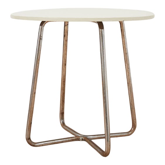 Model 1630 Table in Chrome-Plated Tubular Steel by Karel Ort for Gottwald, 1930. For Sale