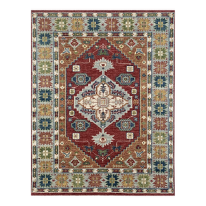 8x10 Sophie Chic Red Traditional Tribal Geometric Hand Knotted Wool Carpet Rug