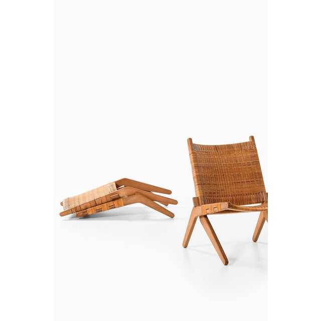 Easy Chairs in Cane and Oak from Preben Thorsen, 1957, Set of 2 For Sale - Image 9 of 13
