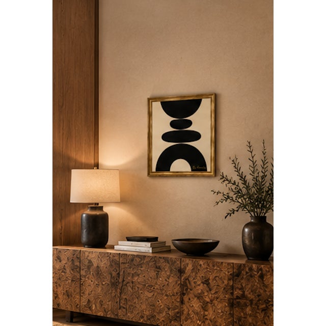 Contemporary Title Obsidian Rhythm, Framed Modern Painting by Bryan Boomershine For Sale - Image 3 of 8