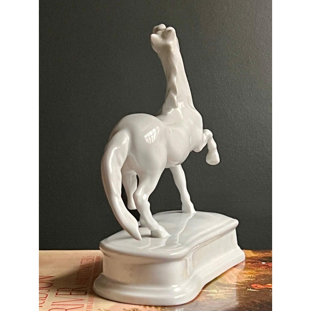 1960s 1960s Herend White Porcelain Horse Figurine Sculpture For Sale - Image 5 of 17
