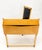 Mid-Century Modern Birds Eye Maple Italian Art Deco Style Low Profile Desk w/ Leather Chair Mint! For Sale - Image 3 of 18