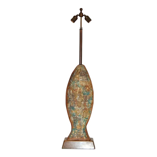 Sasha Brastoff Mosaic Ceramic Lamp For Sale - Image 11 of 11
