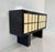 Italian Art Deco Sideboard in Parchment with Black Lacquer and Blue Mirror, 1940s For Sale - Image 10 of 18