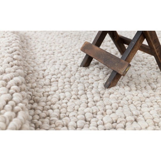 Chunky Wool Felted Nordic Flatweave Rug in Ivory and Cream, 8x10 Ft. For Sale - Image 6 of 13