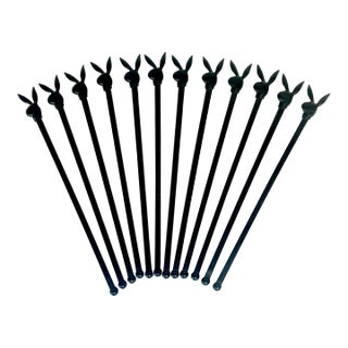 1980s Vintage Americana Playboy Bunny Cocktail Swizzle Sticks - Set of 12. For Sale