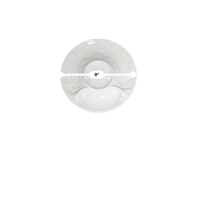 Ceramic Vintage Gien France White Artichoke Plates, Set of 4 For Sale - Image 7 of 7