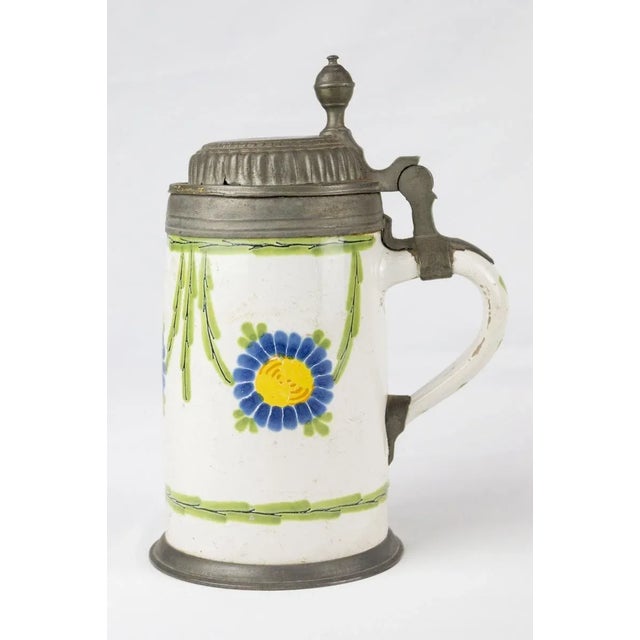 Antique Beer Mug with Floral Decorations For Sale - Image 11 of 11