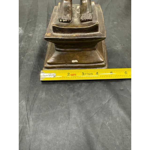 17th Century Thai Ayutthaya Bronze Crowned Standing Buddha Statue - 21" For Sale - Image 10 of 12