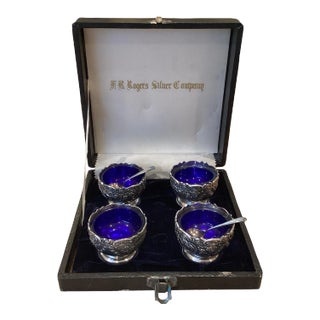 Vintage Rogers Silver Plate Salts/ Set of 4 For Sale