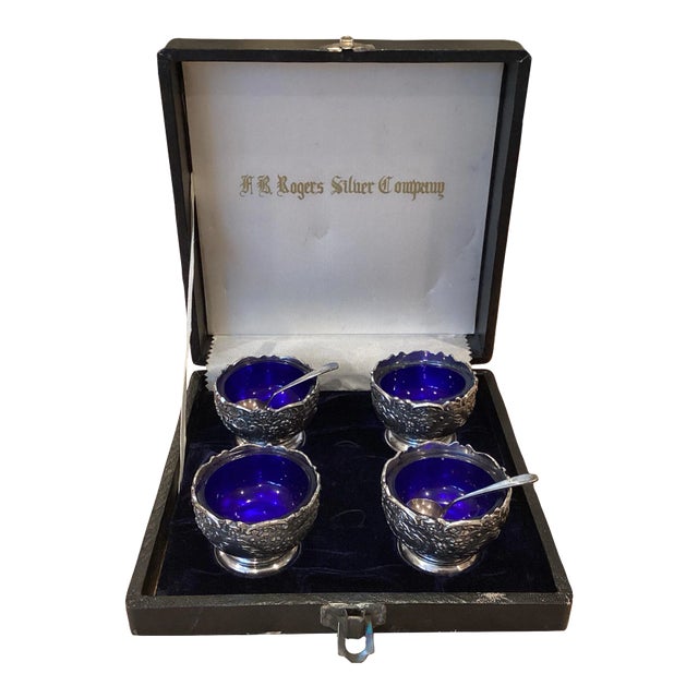 Vintage Rogers Silver Plate Salts/ Set of 4 For Sale