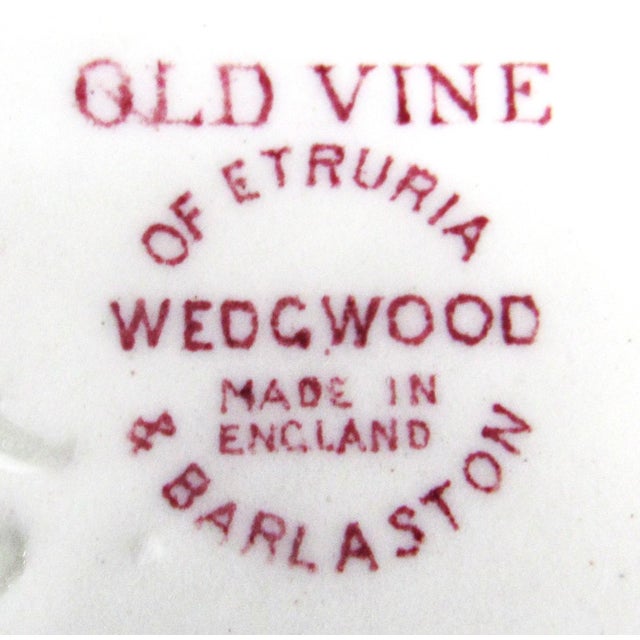 Vintage "Old Vine" Wedgwood Etruria & Barlaston England Set of Saucers 10 For Sale In New Orleans - Image 6 of 11
