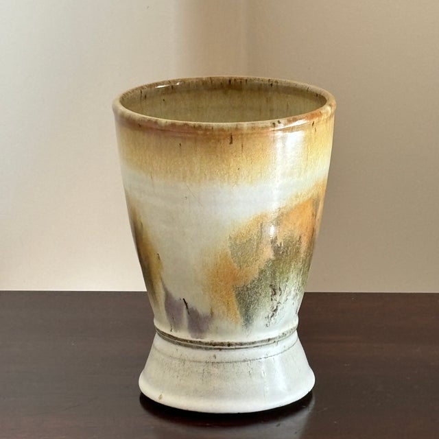 Vintage Stoneware Studio Pottery Vase For Sale - Image 9 of 13