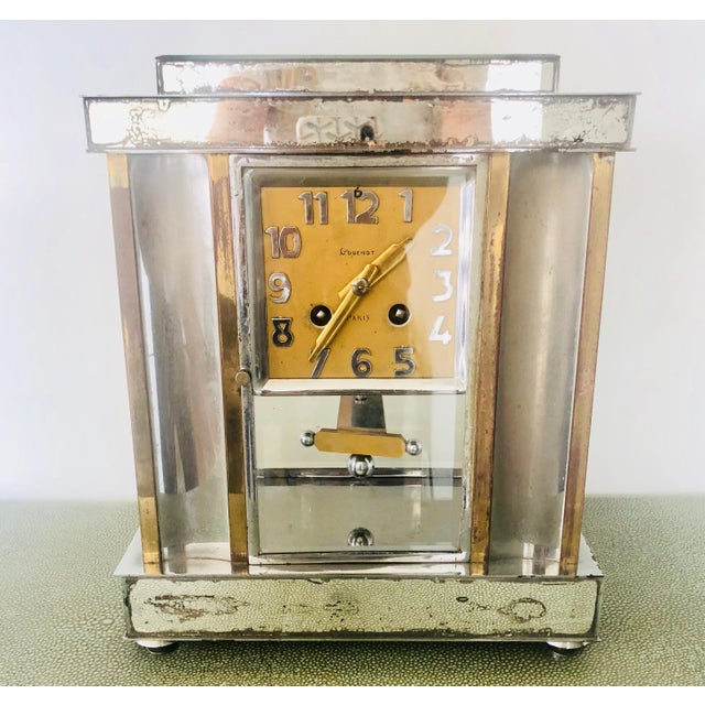 1930s Art Deco Mirrored Mantel Clock For Sale - Image 11 of 11