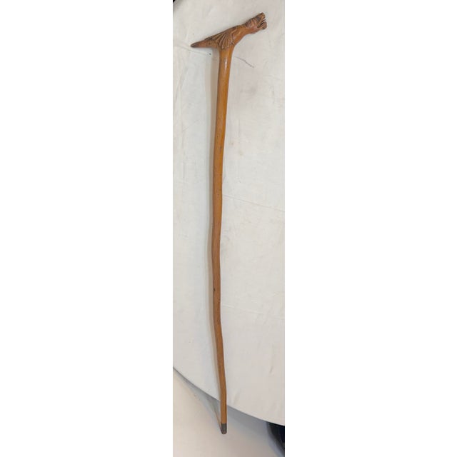 Antique 19th Century Hand Carved Folk Art Dragon Walking Stick Cane Sculpture For Sale - Image 13 of 16
