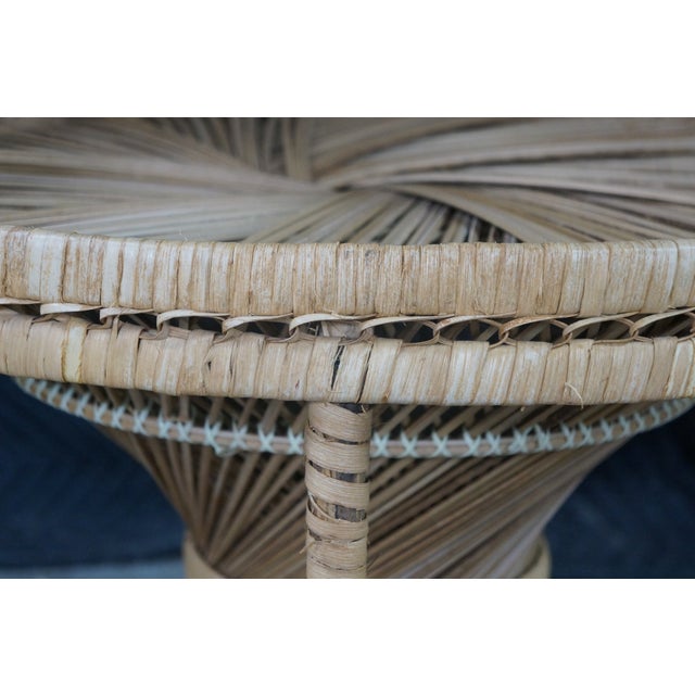 Mid-Century Modern Bamboo & Rattan Peacock Throne Accent Chair Boho Chic MCM For Sale - Image 9 of 18
