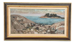 Bertil Wahlberg, Coast, 1960s, Oil on Canvas, Framed