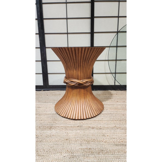 Brown Vintage Sheaf of Wheat Table by John and Elinor McGuire For Sale - Image 8 of 11