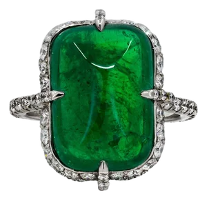 Late 20th Century Gubelin Certified Emerald Ring, Size 5