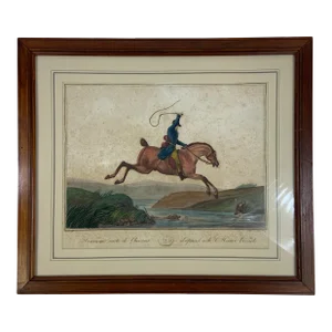 Late 18th Century Deuxième Suite De Chevaux d'Après Carle & Horace Vernet (Gabriel Lavache) No 17, Framed