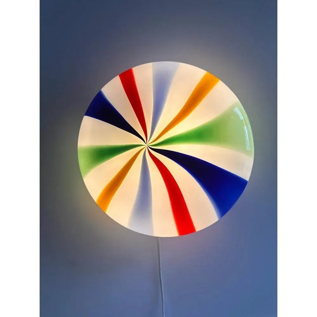 Italian Swirls Murano Glass Wall Sconce by Simoeng For Sale - Image 6 of 8