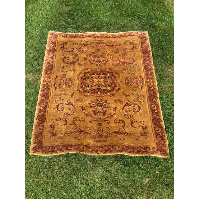 Vintage Hand Knotted Persian Wool Rug For Sale In Chicago - Image 6 of 6