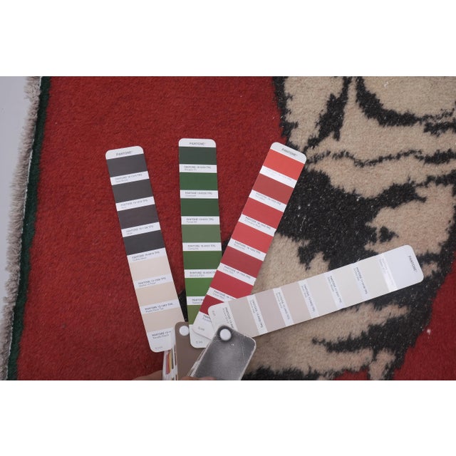 Turkish Red Lion Rug For Sale - Image 12 of 12