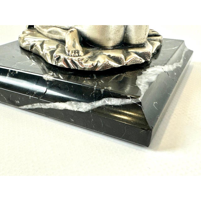 Art Deco Style Italian Sterling 925 Silver Nude Figurine from Ottaviani, 1960s For Sale - Image 4 of 13