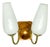 Vintage 2-Armed Wall Lamp in Brass, 1970s For Sale