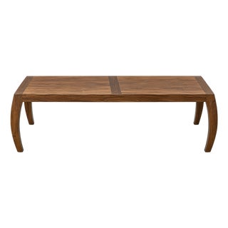 Large Modern Dining Table With Beautiful Walnut Finish For Sale