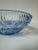 Mid-Century Modern Vintage Indiana Glass Windsor/ Royal Brighton Light Blue Bowl in a Button and Woven Cane Pattern For Sale - Image 3 of 8