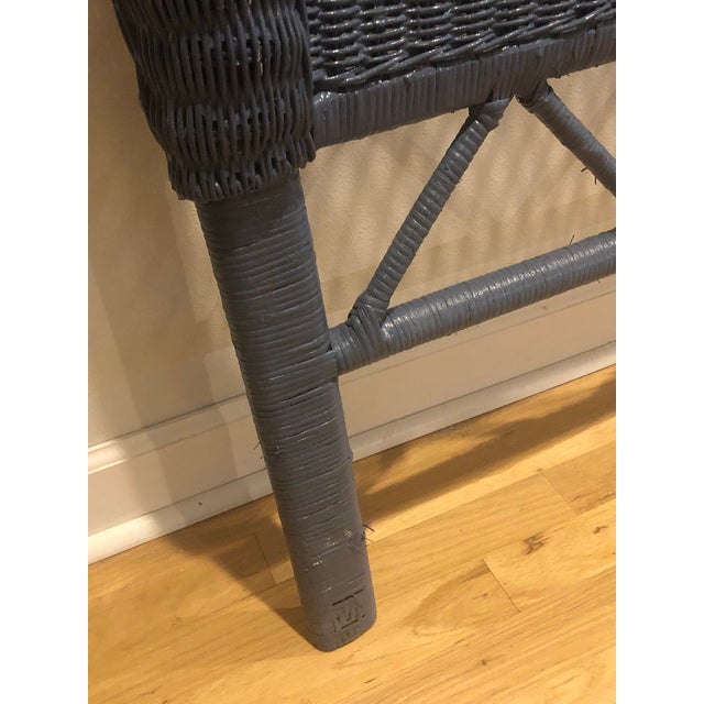 Vintage French Blue Wicker Twin Headboards a Pair Chairish