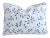 2020s Beautiful Designer Page Turner Embroidered Blue Leaf Botanical Feather/Down Pillow For Sale - Image 5 of 7