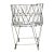 Antique Wire Laundry Basket Wheeled Collapsible For Sale