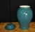 Pair of Chinese Kangxi style porcelain ginger urns in green - Great look to this pair, very eye-catching. Dimensions are...