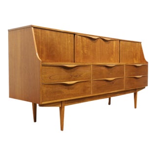 Mid Century Modern Vintage Teak Tall Credeza Sideboard by Sutcliffe For Sale