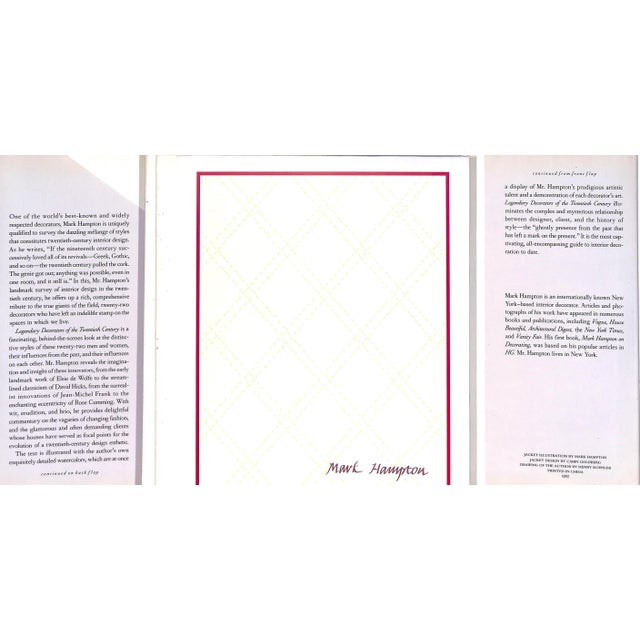 "Legendary Decorators of the Twentieth Century" 1992 Hampton, Mark (Inscribed) For Sale - Image 4 of 12