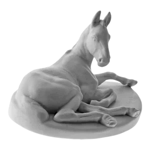 Horse Sculpture Furstenberg Porcelain White Parian Figure Signed Hussmann