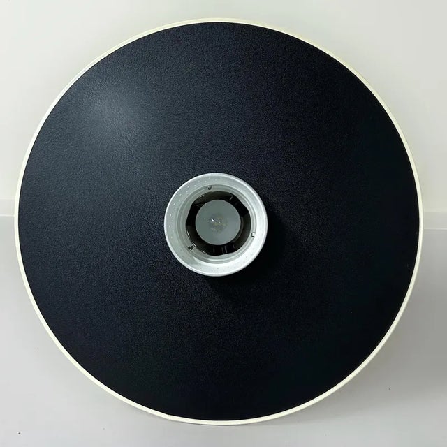 Black Metal Pendant Lamp with Diffuser by Louis Kalff for Philips, 1950s For Sale - Image 9 of 12