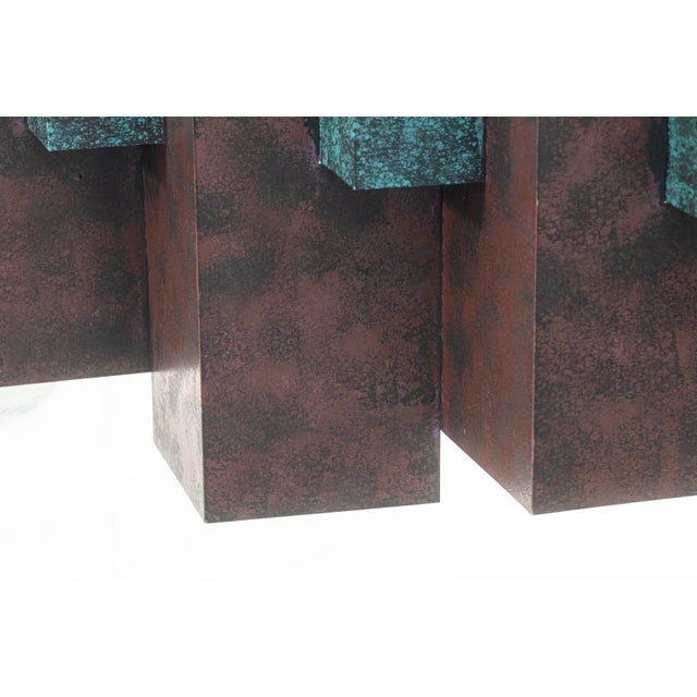 Curtis Jere Vintage Curtis Jere Signed 1993 Brutalist Wall Hanging Brass Sculpture For Sale - Image 4 of 7