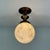 Art Deco Pale Rose Marbled Opaline and Brass Flush Mount, Germany, 1920s For Sale - Image 4 of 12