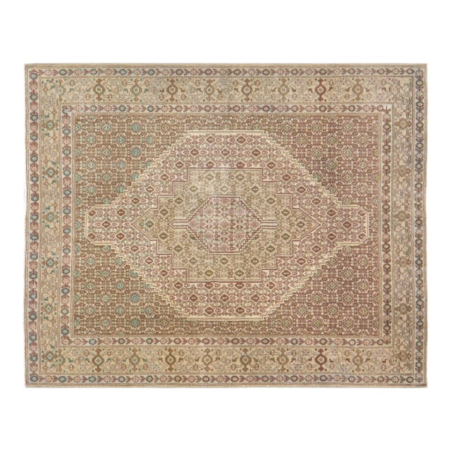 Vintage Turkish Anatolian Hand Knotted Wool Rug, 4'1"x5'1'' For Sale