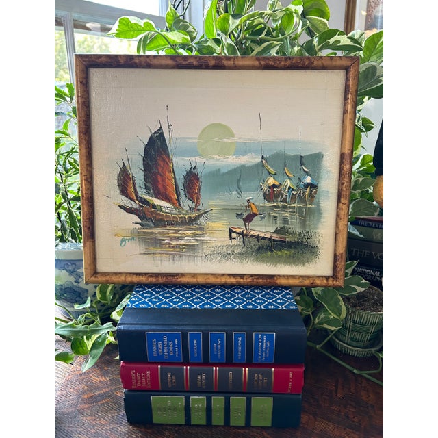 These Chinese oil paintings were painted for export or tourism in the Mid Century and graced many homes during that era....